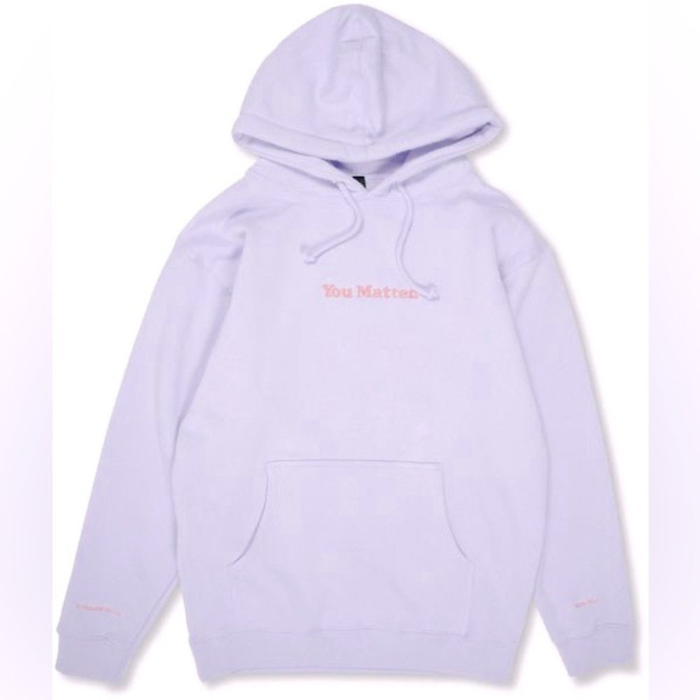 Demetrius Harmon Men's You Matter Embroidered Hoodie Lavender Size Large